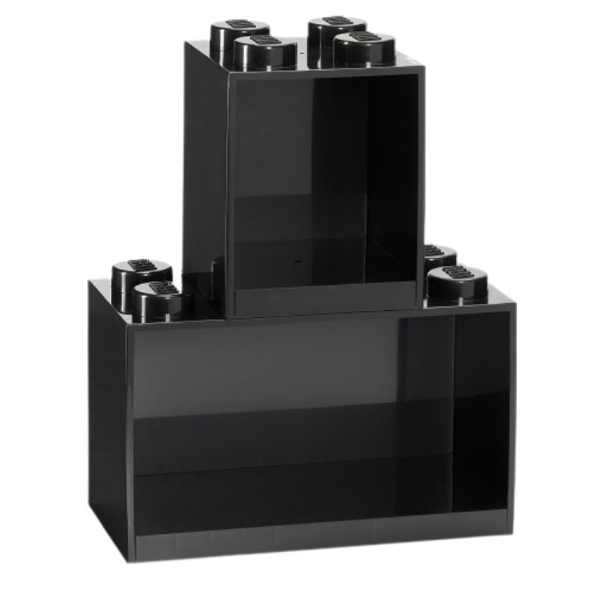 Set dvou černých nástěnných polic LEGO® Brick Lego®