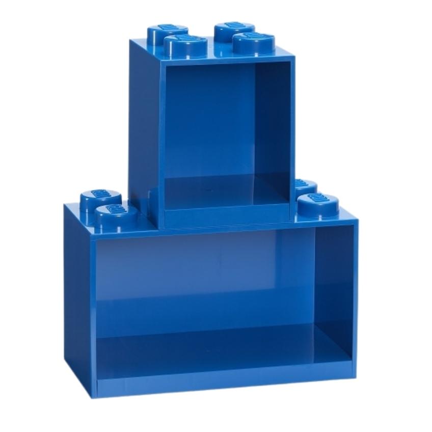 Set dvou modrých nástěnných polic LEGO® Brick Lego®