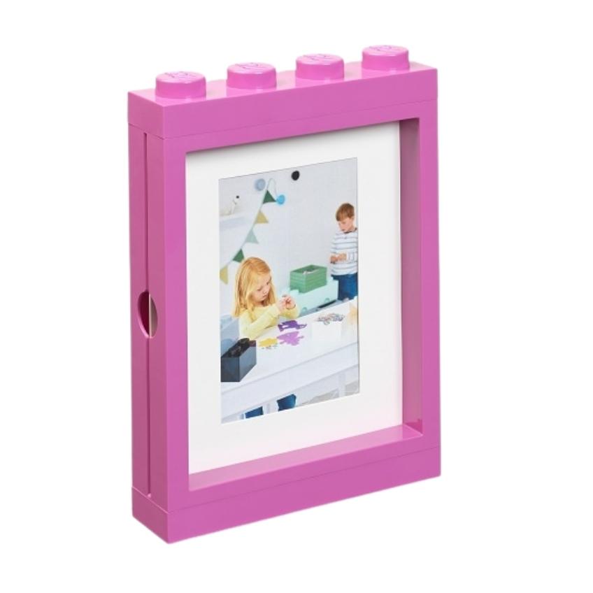 Růžový fotorámeček LEGO® Storage 27 x 19 cm Lego®