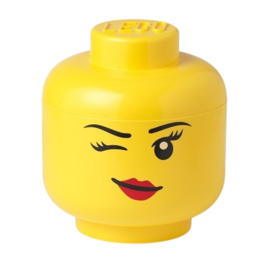 Žlutý úložný box ve tvaru hlavy LEGO® Whinky 19 cm Lego®