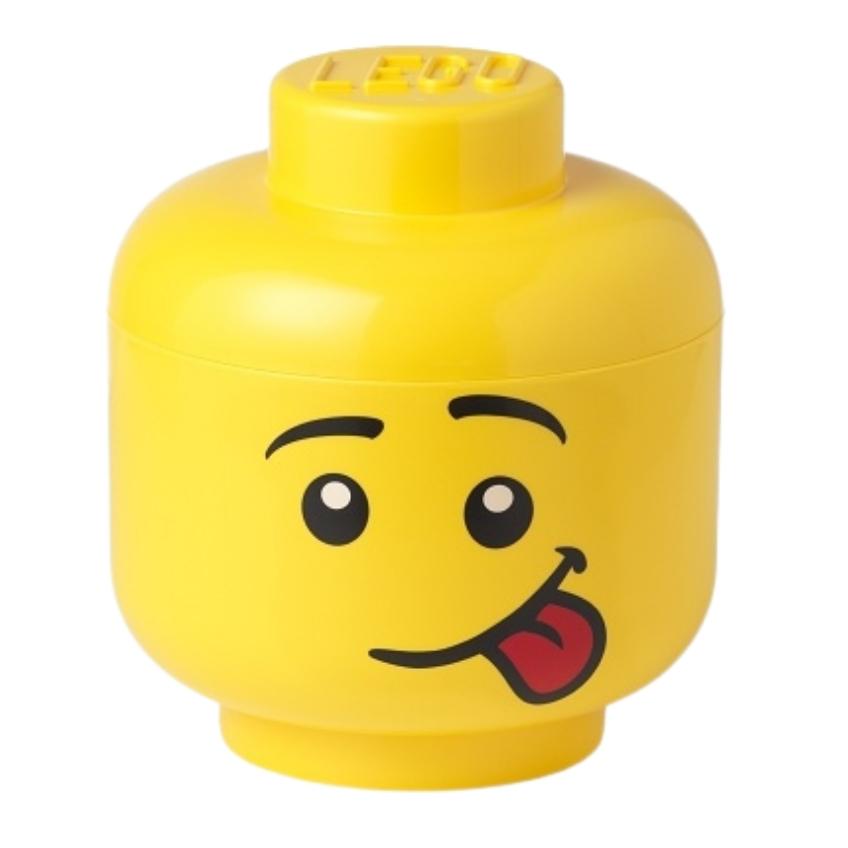 Žlutý úložný box ve tvaru hlavy LEGO® Silly 19 cm Lego®