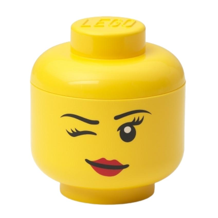 Žlutý úložný box ve tvaru hlavy LEGO® Whinky 24 cm Lego®