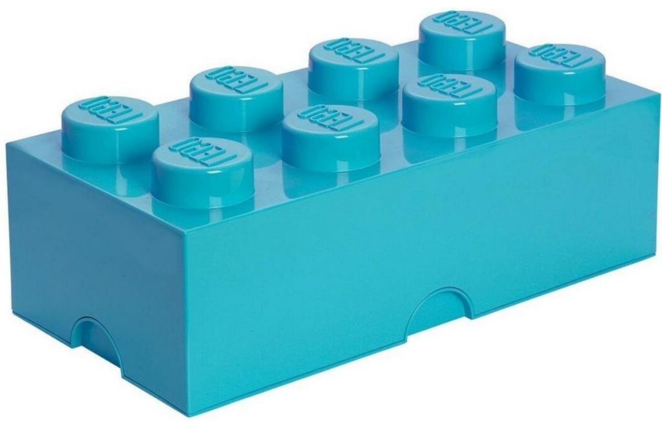 Azurově modrý úložný box LEGO® Smart 25 x 50 cm Lego®