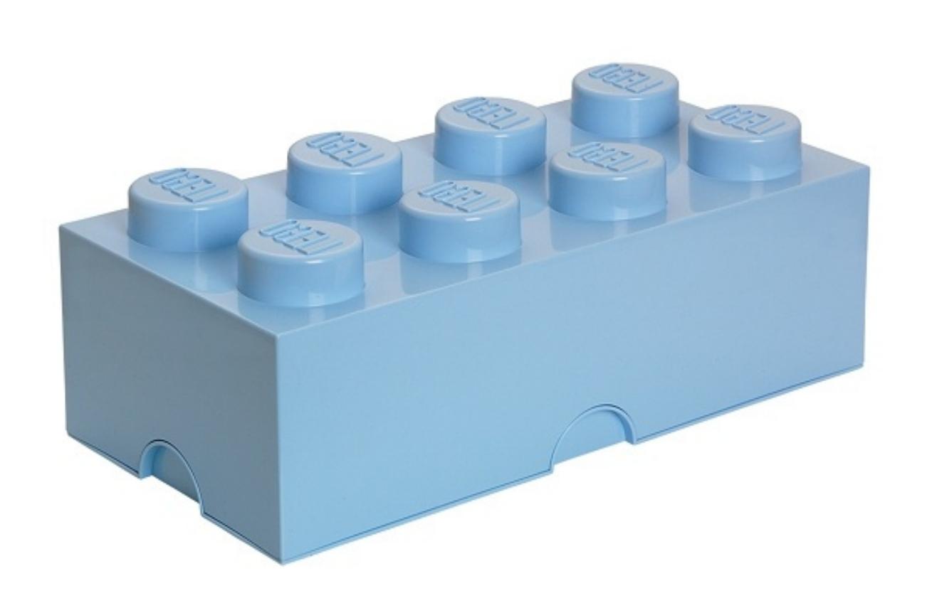 Světle modrý úložný box LEGO® Smart 25 x 50 cm Lego®