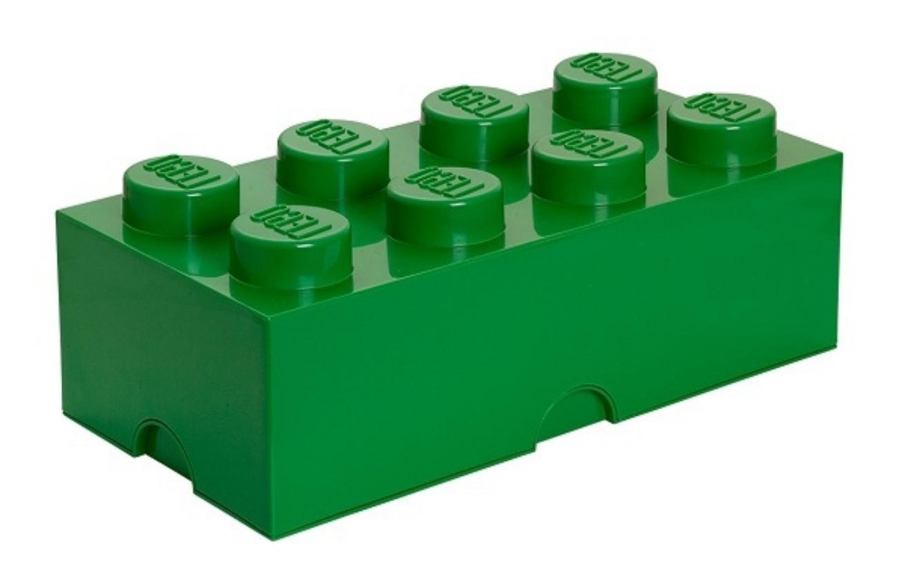 Tmavě zelený úložný box LEGO® Smart 25 x 50 cm Lego®