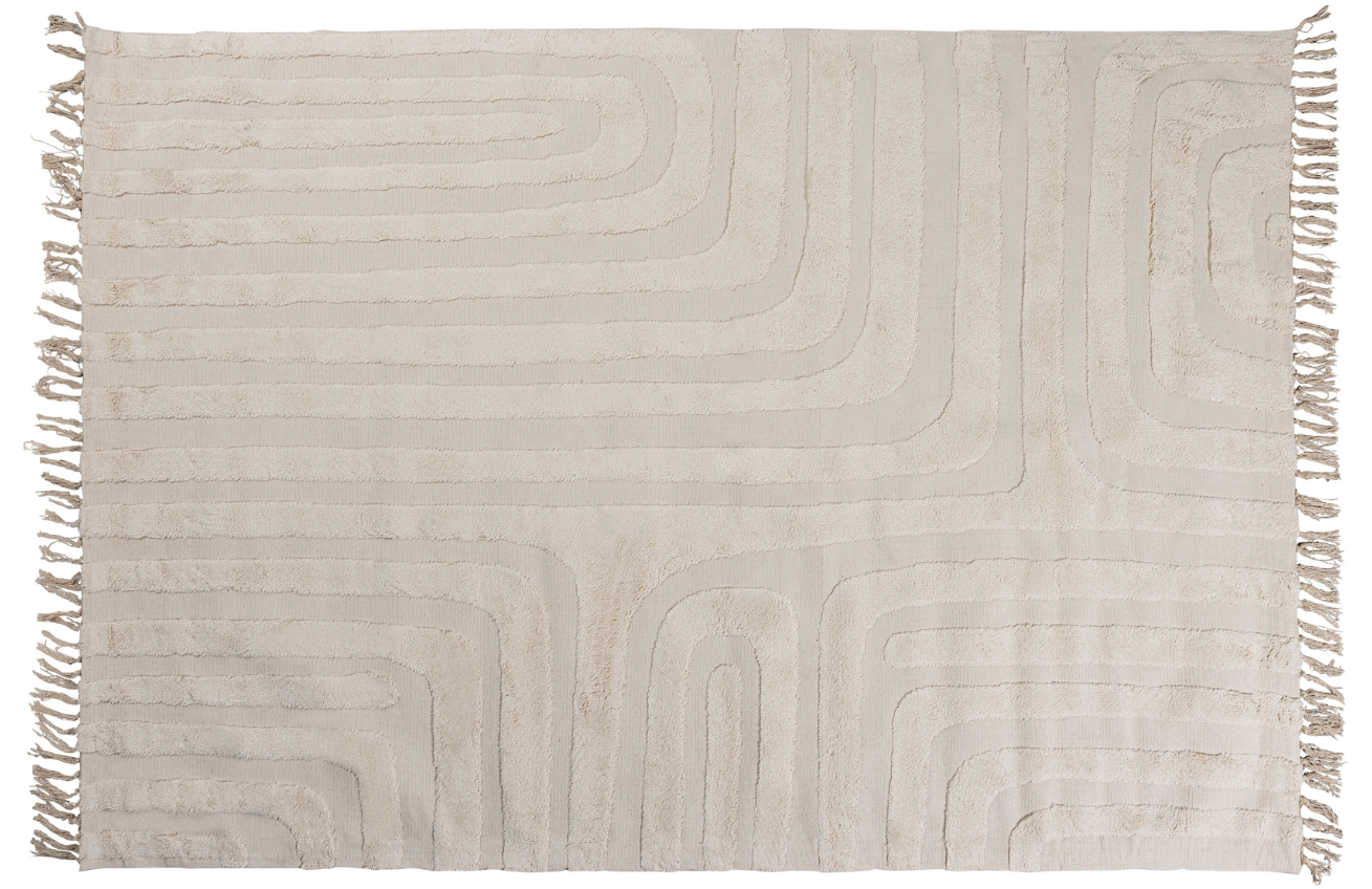 Hoorns Bílý bavlněný koberec Zola 170 x 240 cm Hoorns