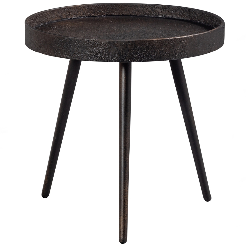 Hoorns Černý kovový odkládací stolek Buster 41 cm Hoorns