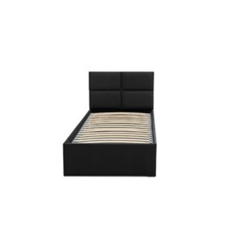 Čalouněná postel MONOS II bez matrace rozměr 140x200 cm - Eko-kůže Černá eko-kůže
