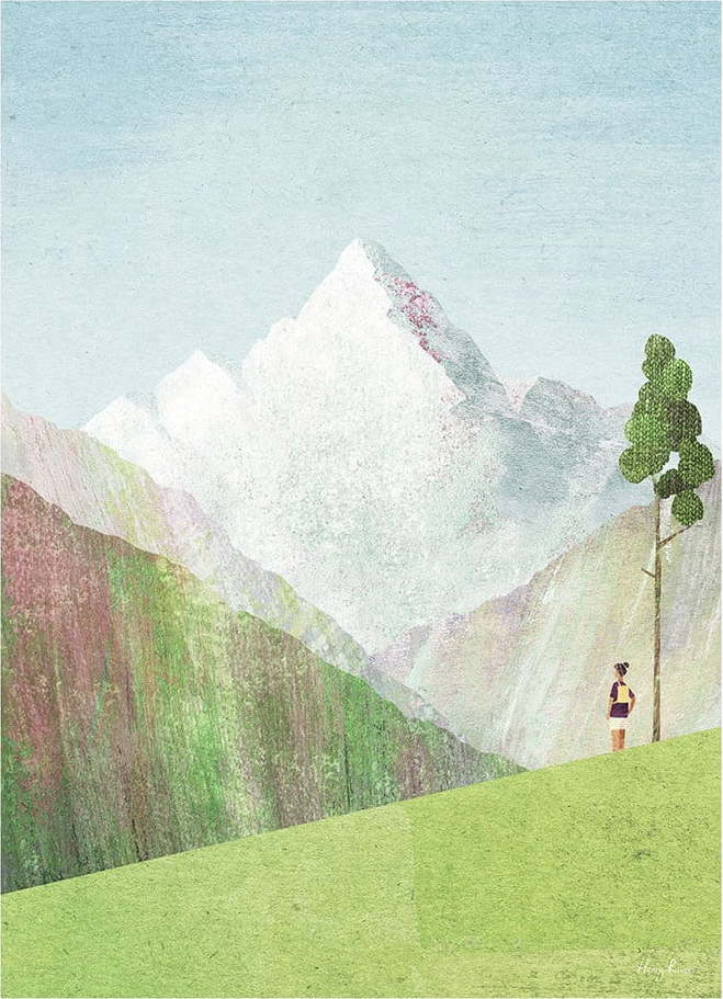 Plakát 30x40 cm Mountains - Travelposter Travelposter