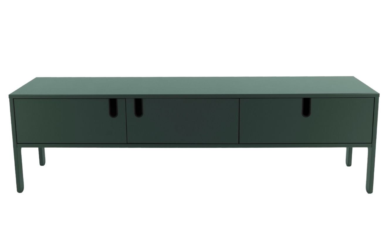 Matně zelený lakovaný TV stolek Tenzo Uno 171 x 46 cm Tenzo