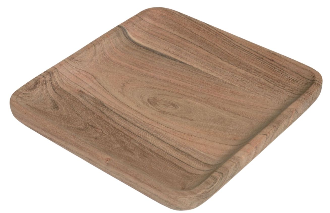 Hnědý akátový podnos Kave Home Ruperta 25 x 25 cm Kave Home