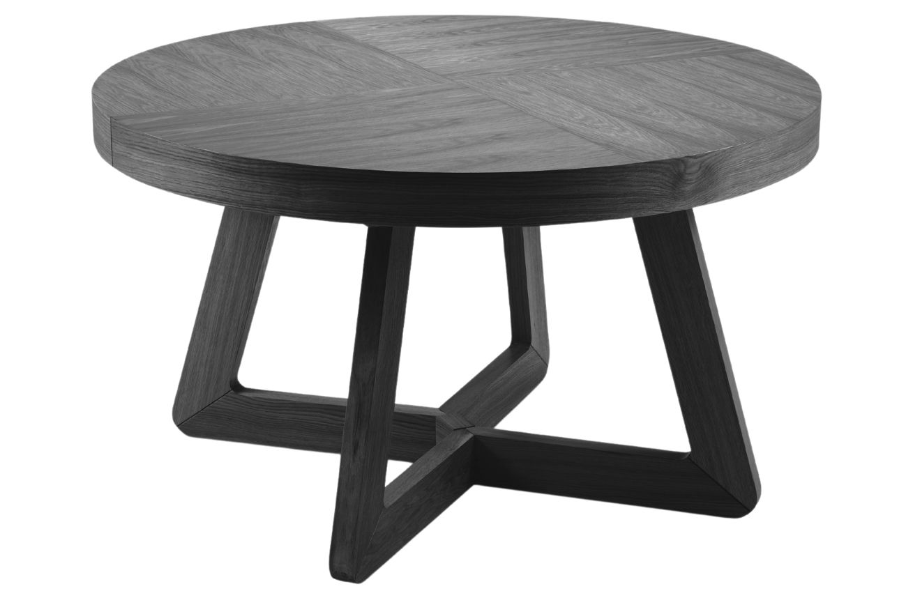 Černý dubový rozkládací jídelní stůl Windsor & Co Bodil 130-230 x 130 cm Windsor & Co