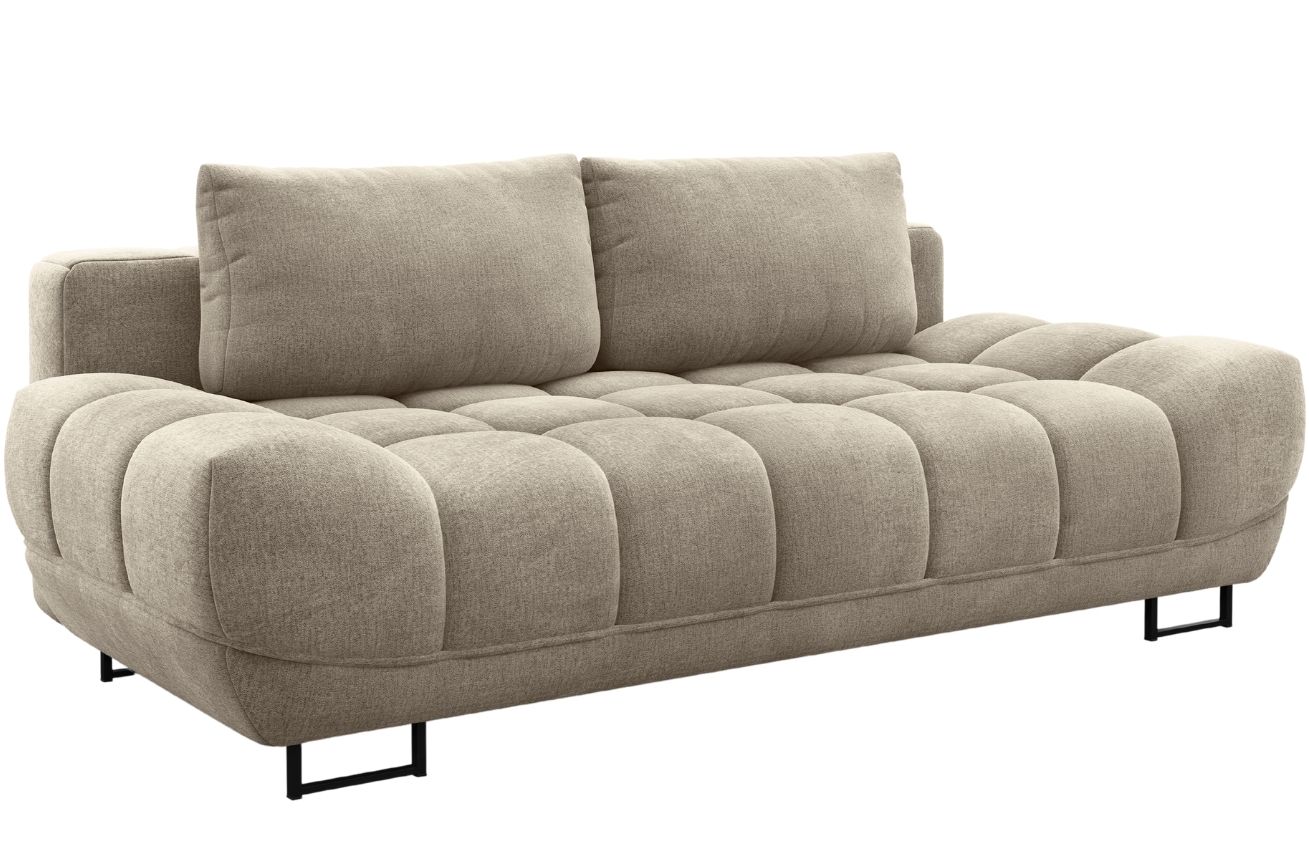 Béžová sametová třímístná rozkládací pohovka Windsor & Co Cirrus 215 cm Windsor & Co