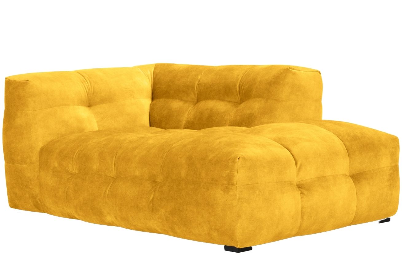 Žlutá sametová lenoška Windsor & Co Vesta 170 cm