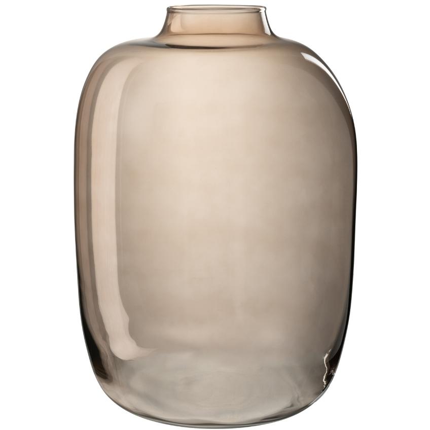 Světle hnědá skleněná váza J-Line Nogun 45 cm J-line