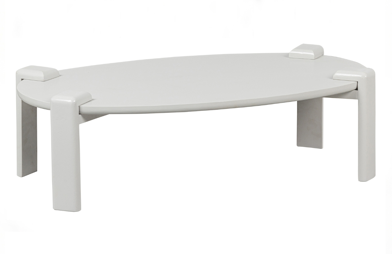 Hoorns Bílý dřevěný konferenční stůl Toffie 60 x 100 cm Hoorns
