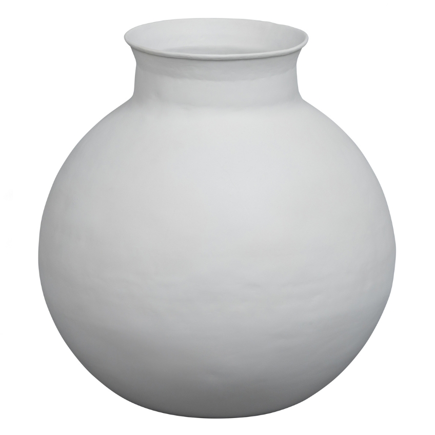 Hoorns Bílá kovová váza Amoris ø 43 cm Hoorns