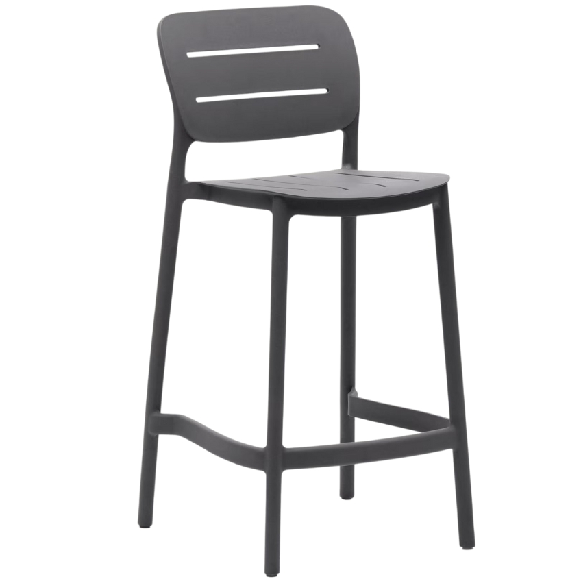 Šedá plastová zahradní barová židle Kave Home Morella 65 cm Kave Home
