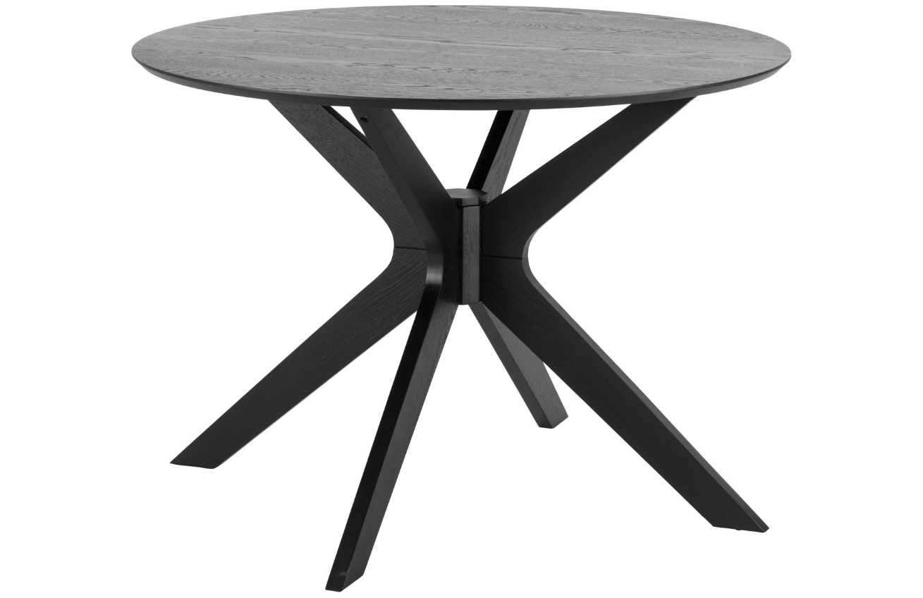 Scandi Černý dubový jídelní stůl Luella 105 cm Scandi