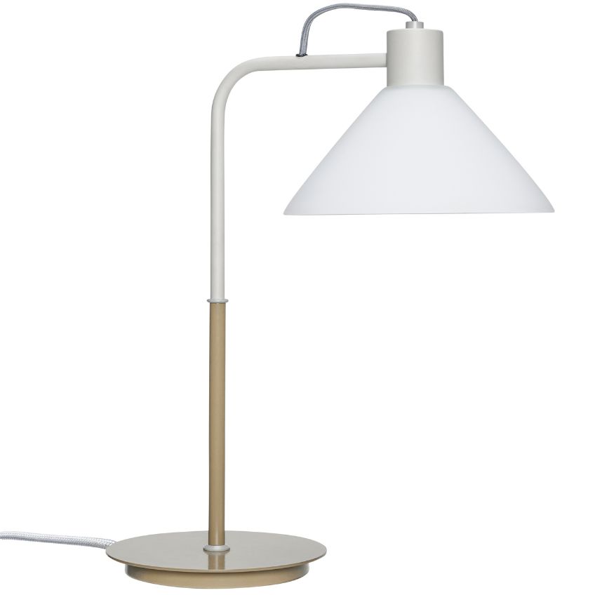 Bílá skleněná stolní lampa Hübsch Santos Hübsch