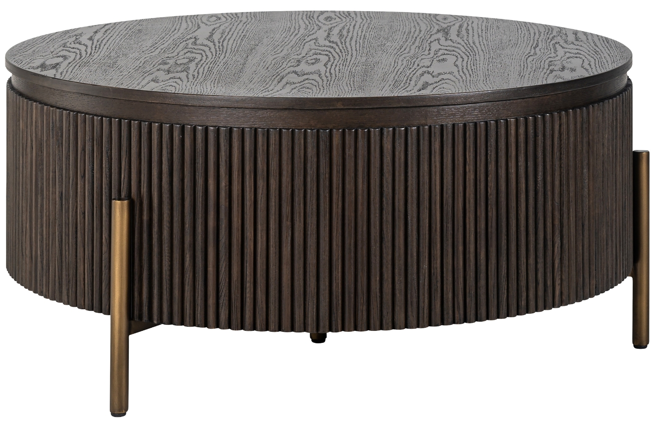 Hnědý dubový konferenční stolek Richmond Luxor 95 cm Richmond