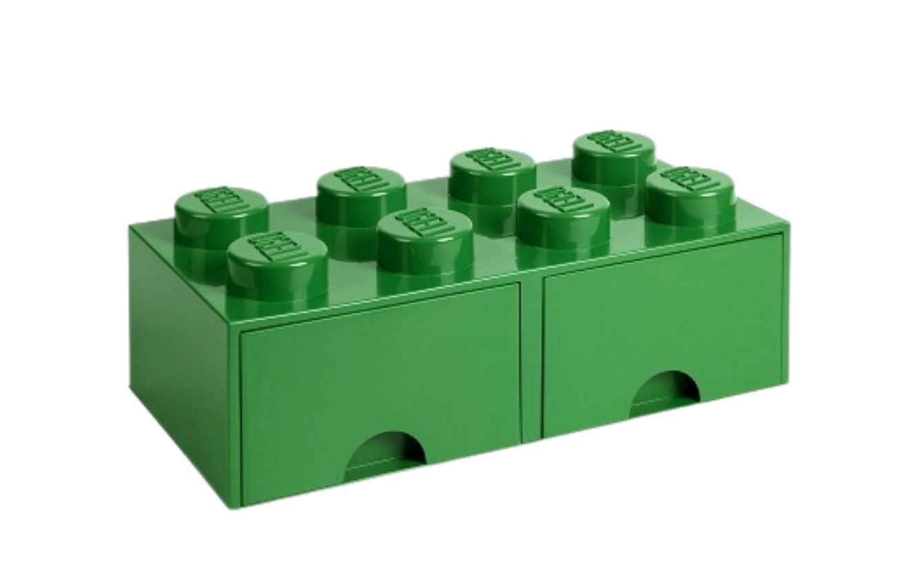 Tmavě zelený úložný box LEGO® Storage 25 x 50 cm Lego®
