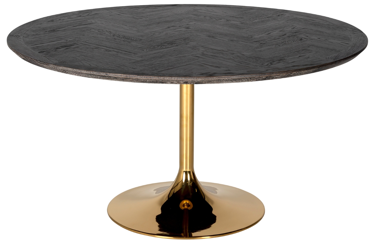 Černo zlatý dubový jídelní stůl Richmond Blackbone 140 cm Richmond