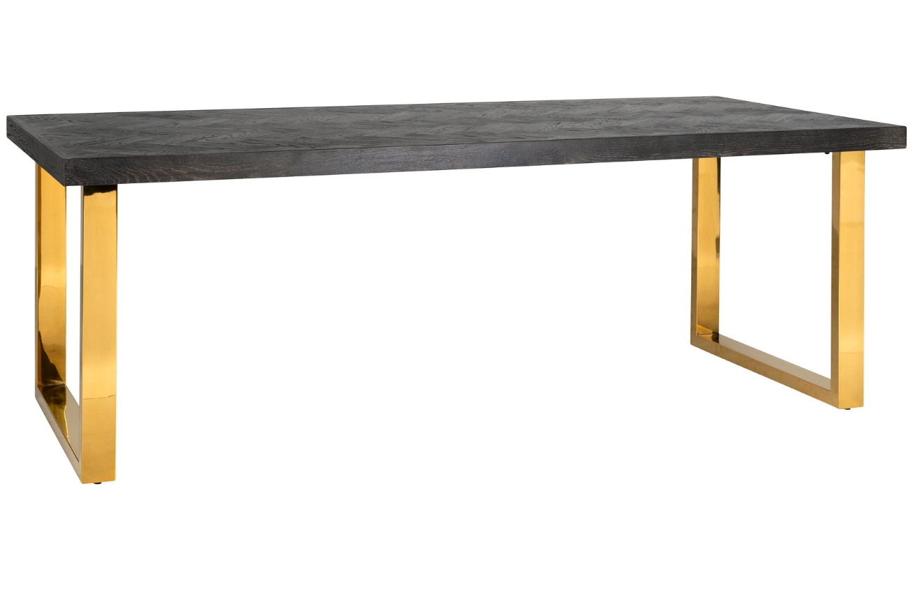 Černo zlatý dubový jídelní stůl Richmond Blackbone 220 x 100 cm Richmond