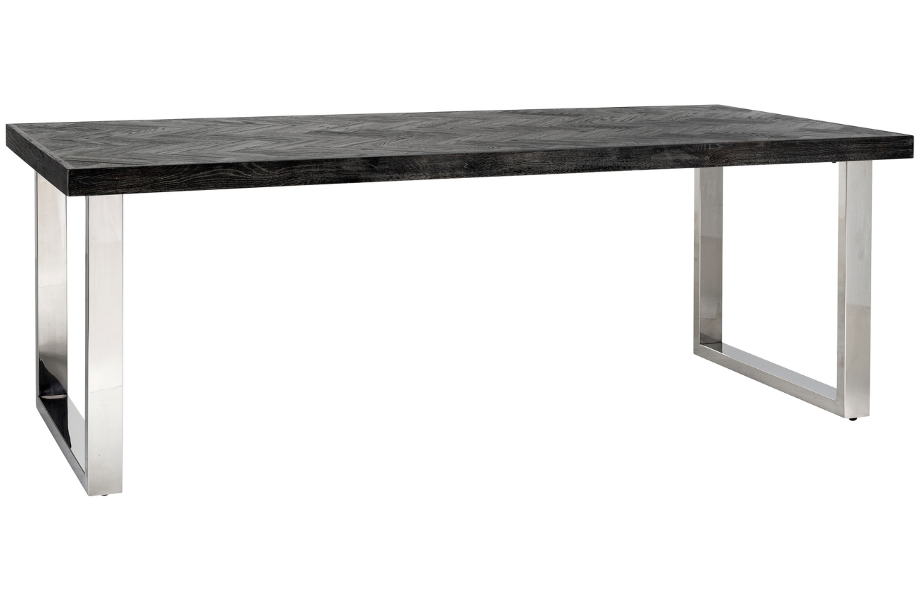 Černo stříbrný dubový jídelní stůl Richmond Blackbone 220 x 100 cm Richmond
