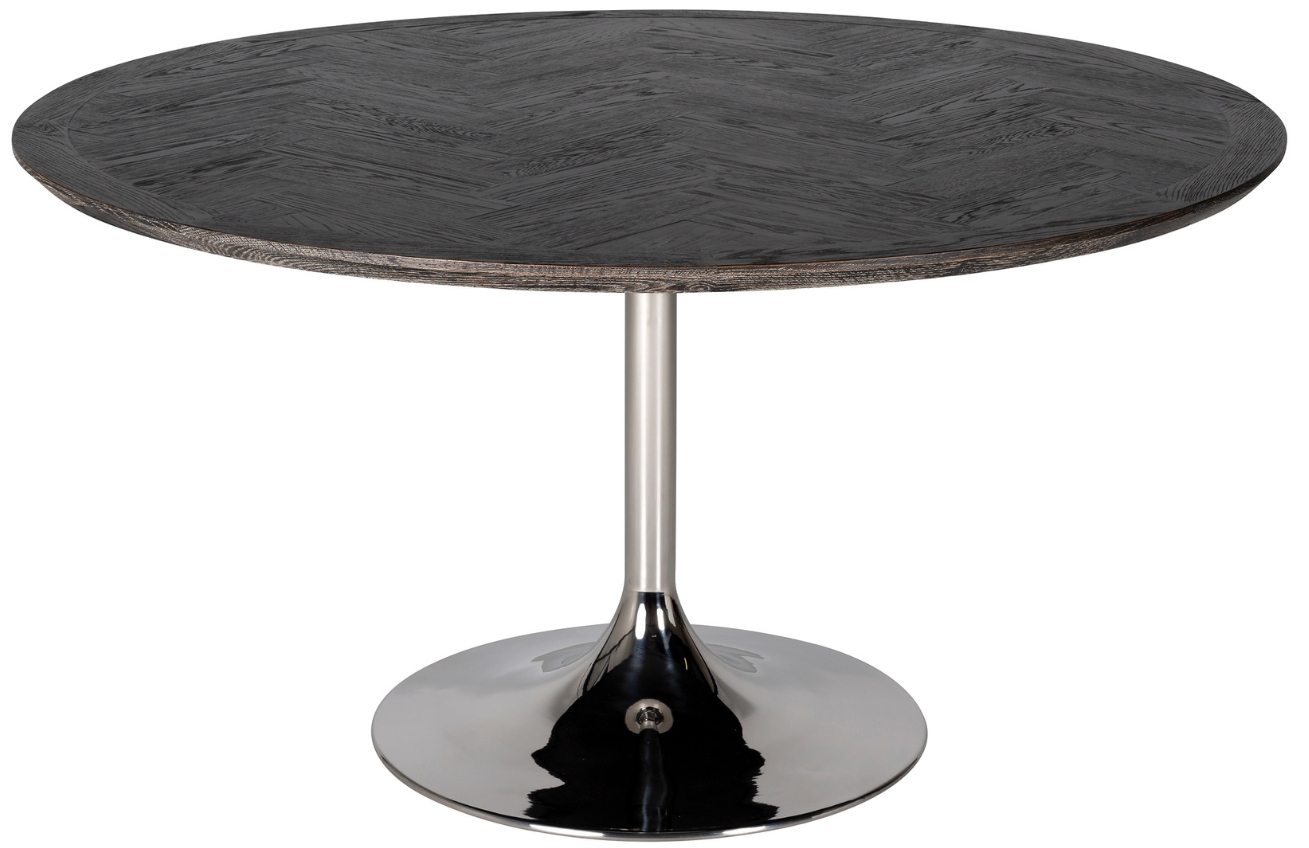 Černo stříbrný dubový jídelní stůl Richmond Blackbone 140 cm Richmond