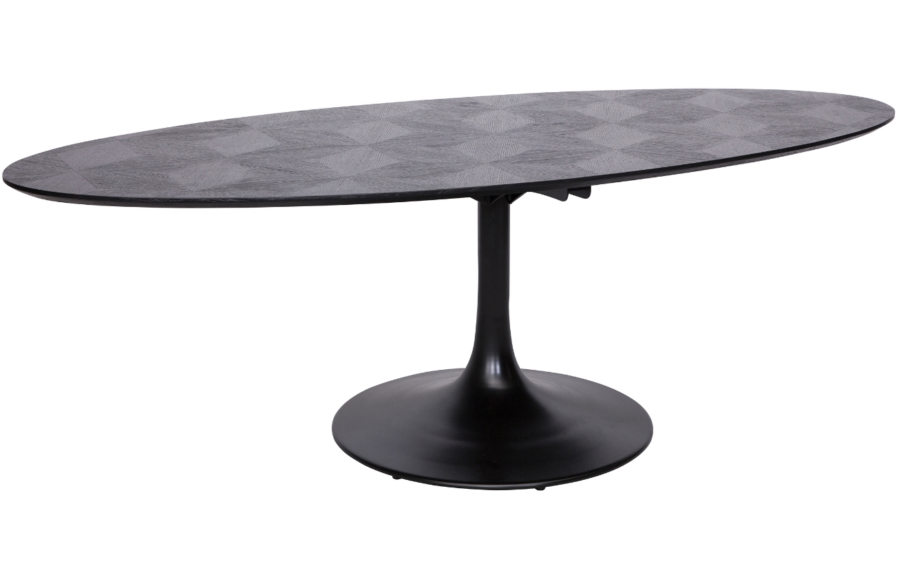 Černý dubový oválný jídelní stůl Richmond Blax 230 x 100 Richmond