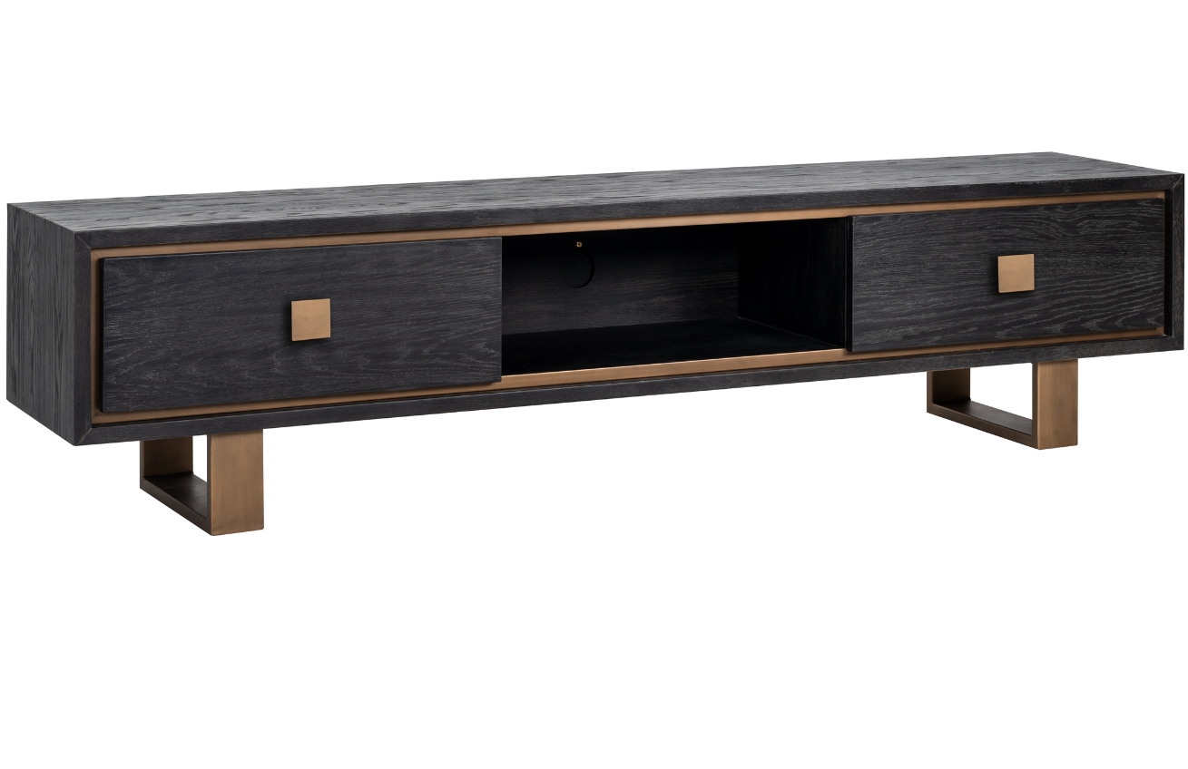Černý dubový TV stolek Richmond Hunter 190 x 45 cm Richmond