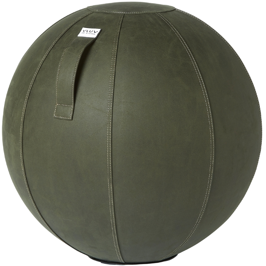 Zelený koženkový sedací / gymnastický míč VLUV BOL VEGA Ø 65 cm Vluv