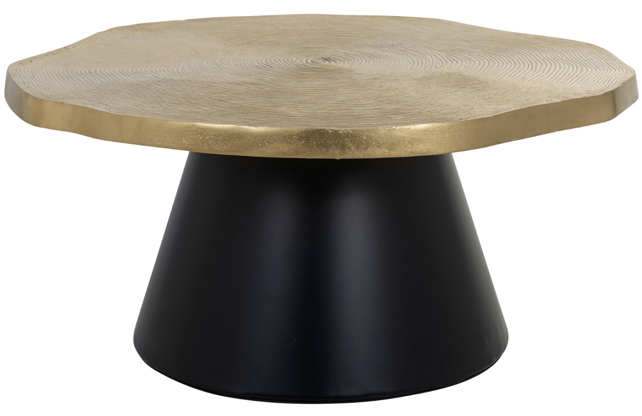 Zlato černý kovový konferenční stolek Richmond Sassy 73 cm Richmond