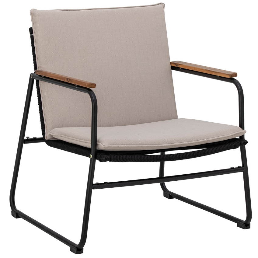 Šedé látkové zahradní křeslo Bloomingville Hampton Bloomingville