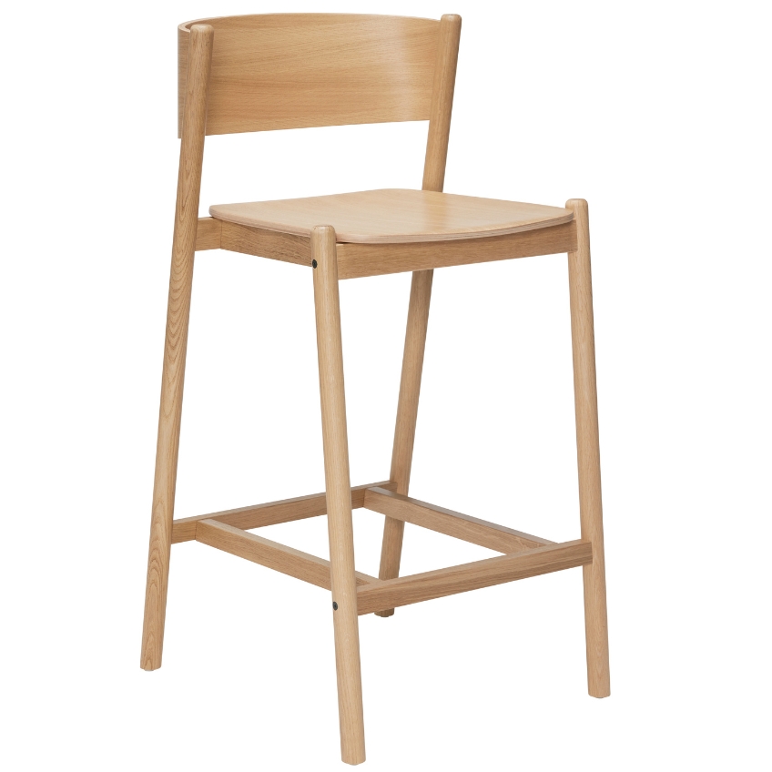 Dubová barová židle Hübsch Oblique 103 cm Hübsch