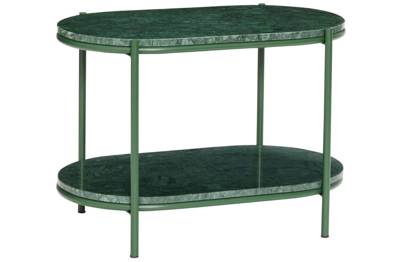 Zelený mramorový konferenční stolek Hübsch Nusa 58 x 34 cm Hübsch