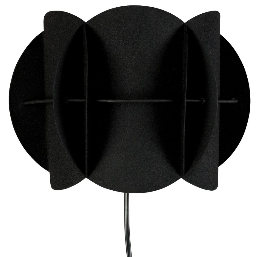 Černé kovové nástěnné světlo DUTCHBONE Corridor 27 x 27 cm Dutchbone