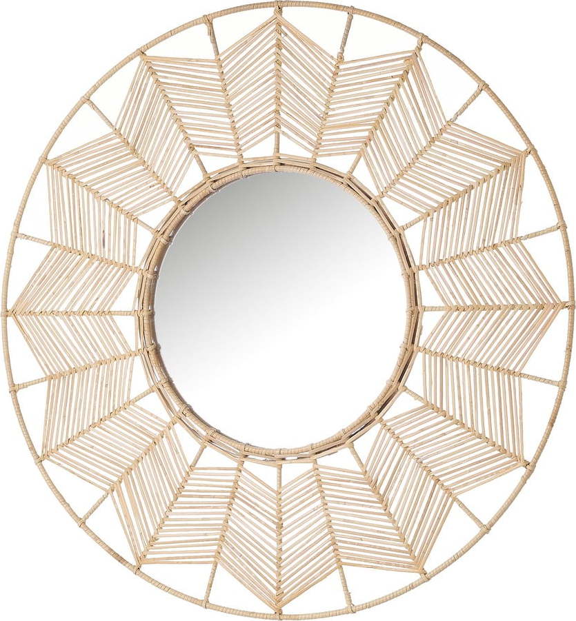 Nástěnné zrcadlo s ratanovým rámem ø 55 cm - Unimasa Unimasa