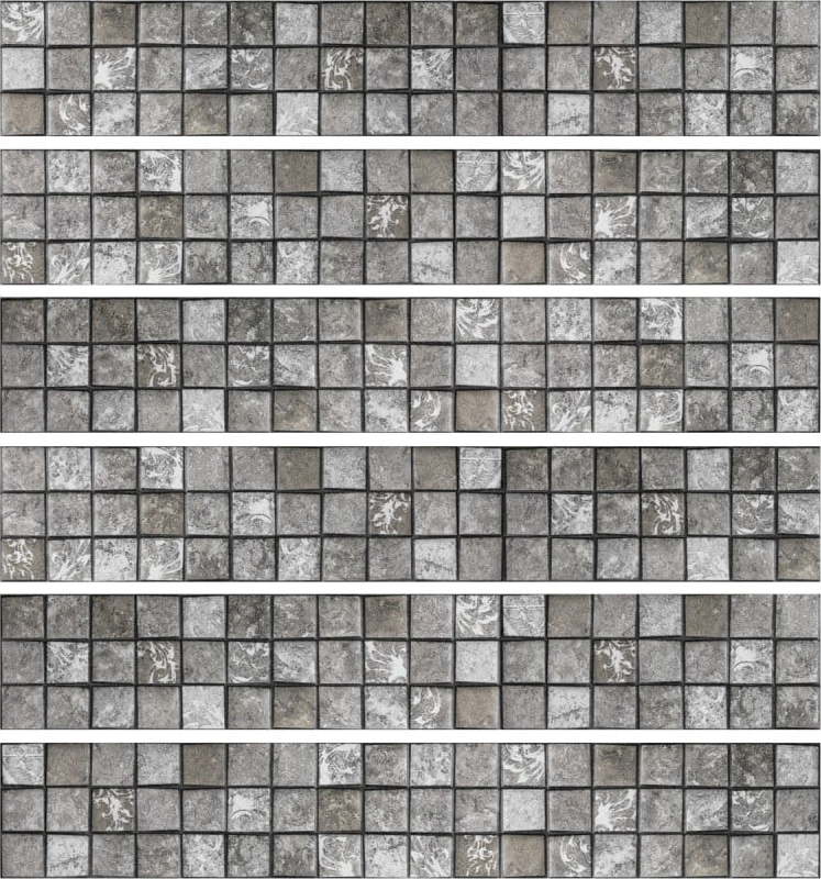 Sada 6 nástěnných samolepek Ambiance Stickers Friezes Tiles Stone