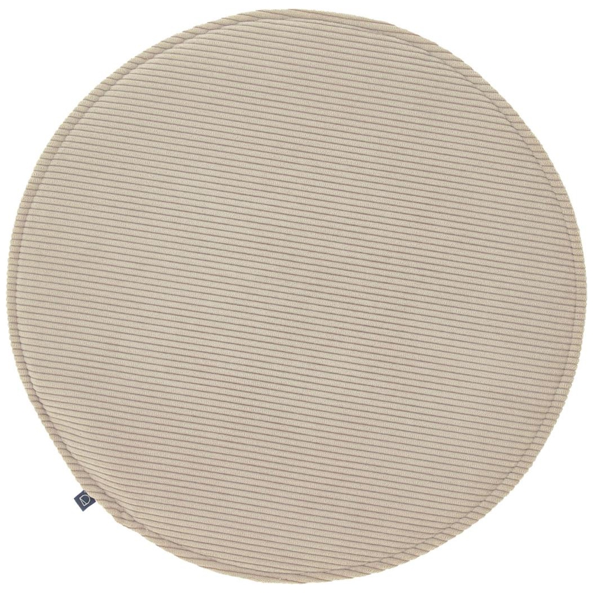 Hnědo šedý manšestrový podsedák Kave Home Sora 35 cm Kave Home