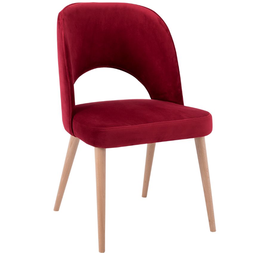 Nordic Design Červené sametová jídelní židle Jolene Nordic Design