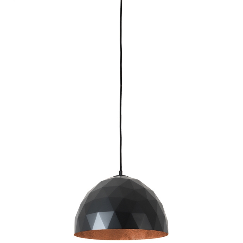 Nordic Design Černo měděné kovové závěsné světlo Leontine 35 cm Nordic Design