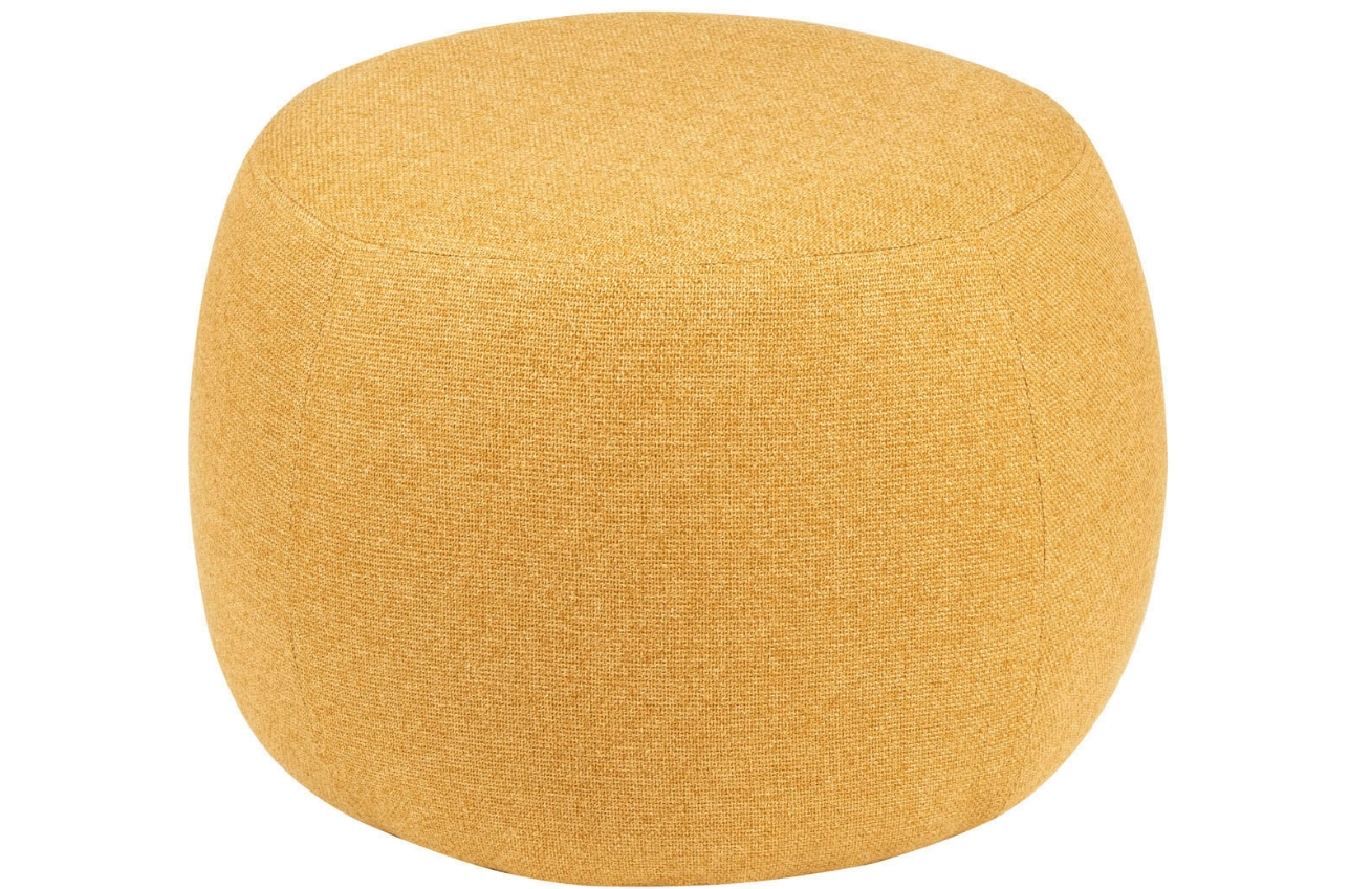 Hořčicově žlutý látkový puf Somcasa Jason 50 cm Somcasa