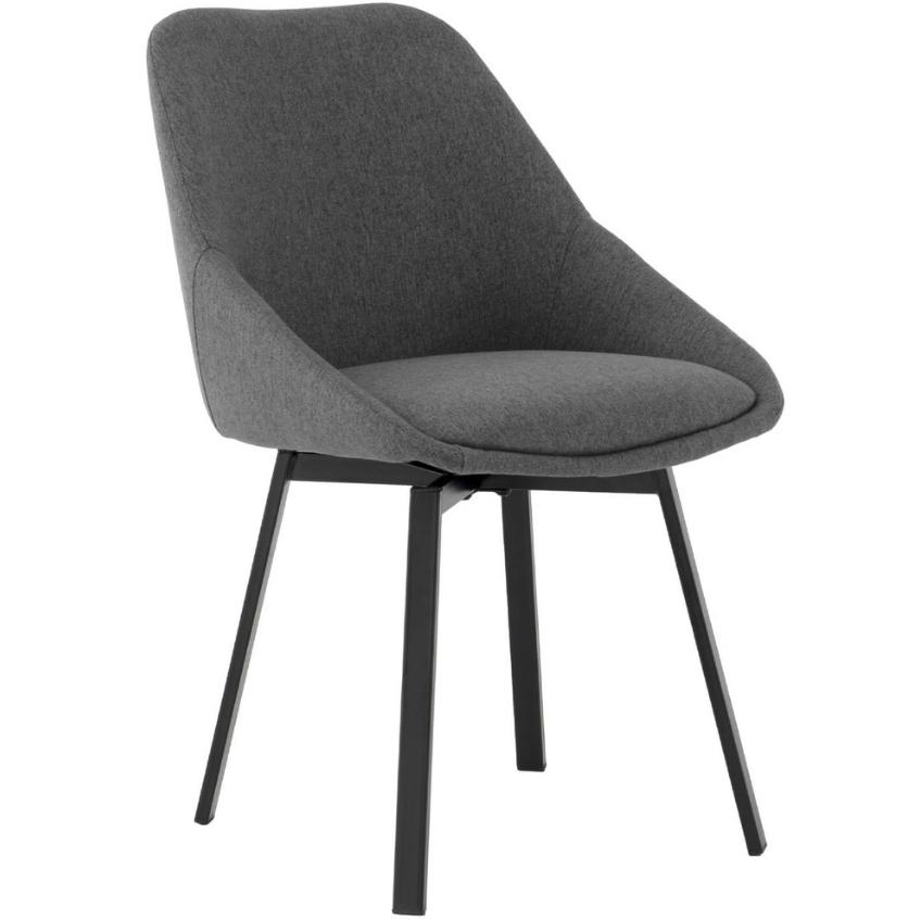 Tmavě šedá látková jídelní židle Somcasa Amelie Somcasa