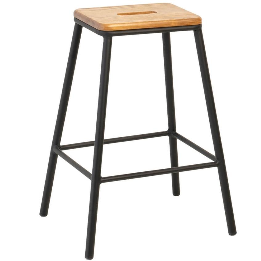 Černá dřevěná barová židle Somcasa Ariel 67 cm Somcasa