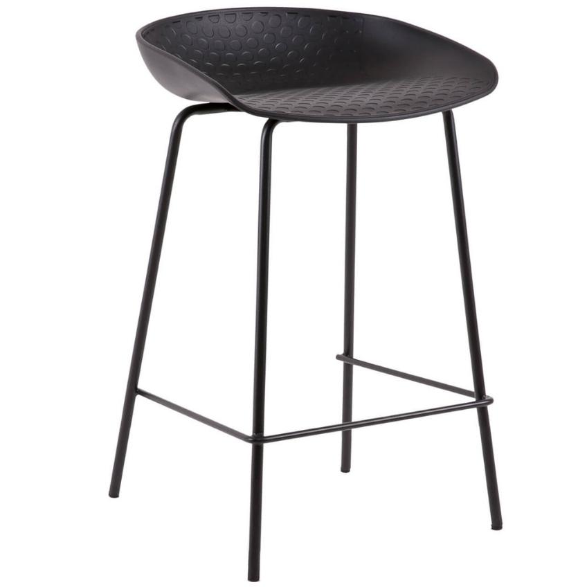 Černá plastová barová židle Somcasa Netta 74 cm Somcasa