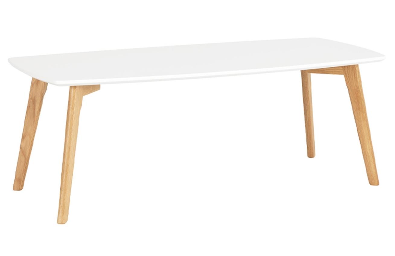 Bílý lakovaný konferenční stolek Somcasa Marco 110 x 50 cm Somcasa