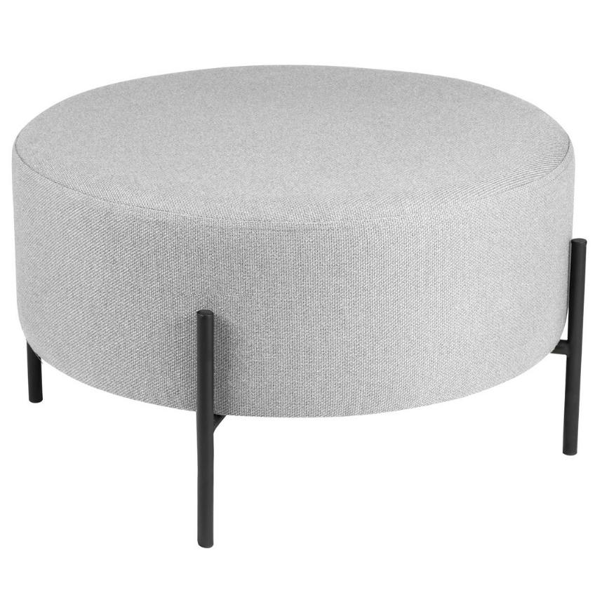Šedý látkový taburet Somcasa Camilo 60 cm Somcasa