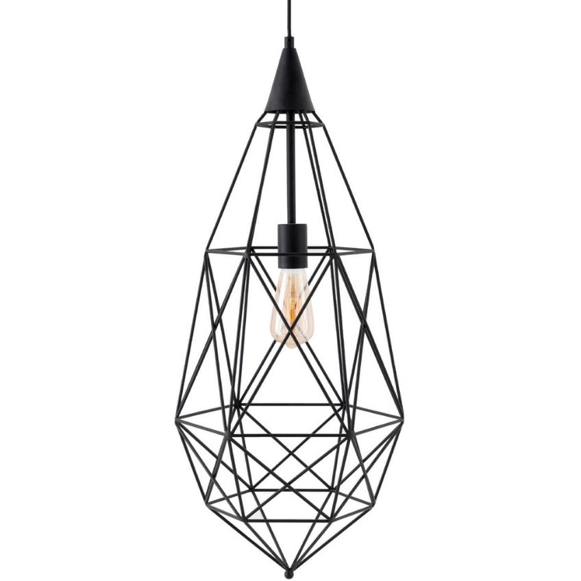 Černé kovové závěsné světlo Somcasa Toras 29 cm Somcasa